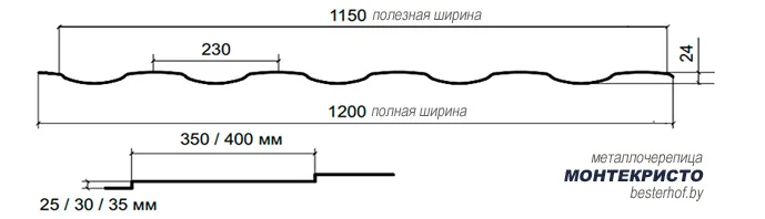 размер Монтекристо